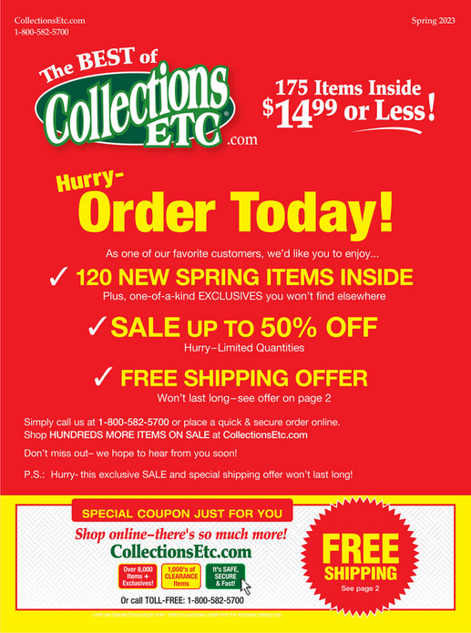 Collections Etc. Clearance Catalog Page 1